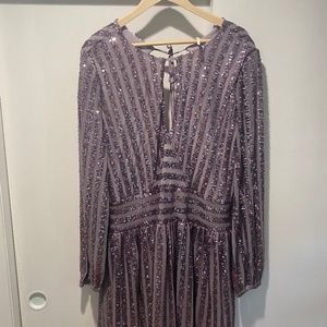 Purple sequins Anthropologie Dress